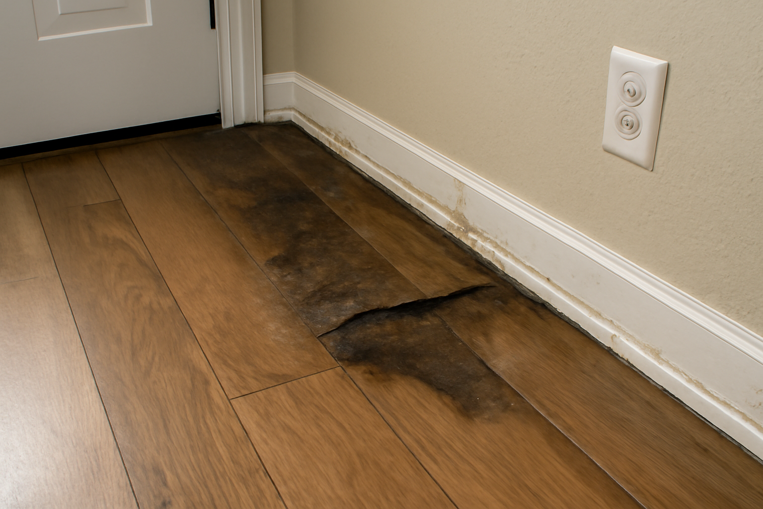 Laminate Floor Water Damage Restoration in Garrettsville, OH